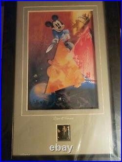 Walt Disney 100th Year NLE Framed Pin Set Tinker Bell, Bambi, Mary Poppins
