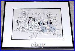 Walt Disney 101 Dalmatians Hopeful Pups Framed Le Sericel Dogs Puppies