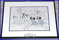Walt Disney 101 Dalmatians Hopeful Pups Framed Le Sericel Dogs Puppies