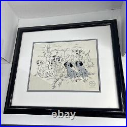 Walt Disney 101 Dalmatians Hopeful Pups Framed Le Sericel Dogs Puppies