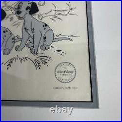 Walt Disney 101 Dalmatians Hopeful Pups Framed Le Sericel Dogs Puppies