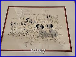 Walt Disney 101 Dalmatians Hopeful Pups Framed Le Sericel Dogs Puppies