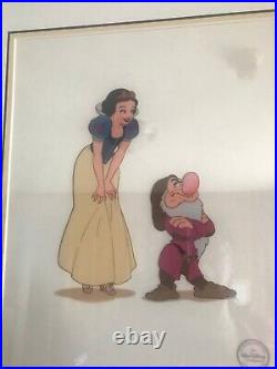 Walt Disney 1993 Animation Sericel Snow White and the Seven Dwarfs Framed