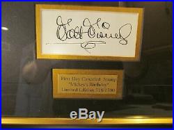 Walt Disney 1st Day Canceled Stamp Mickey's Birthday LE Signed Framed Art NWT