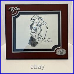 Walt Disney 2013 Sketch Pocahontas & John Smith Jim Bonserio 16x14 Disney Framed