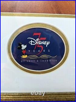 Walt Disney 75 Years Of Love & Laughter Framed Poster Print Large with tag