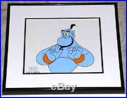 Walt Disney Aladdin Tv Series 1994 Original Framed Production Cel Genie