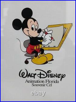 Walt Disney Animation Florida Mickey Mouse Animator Souvenir Cel Custom Framed