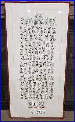 Walt Disney Art Classics 101 DALMATIANS Framed Print Poster Art Rare Dogs 36x18