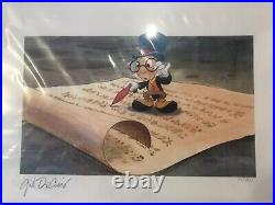 Walt Disney Art Classics It's a Message Pinocchio Jiminy Cricket Cel Framed