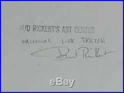 Walt Disney Artist Bud Rickert Original Ink Sketch Winter's Best Friend Rare