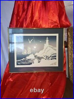 Walt Disney Artist Mouseketeer Roy Williams Embossed Serigraph 2 Framed Pictures