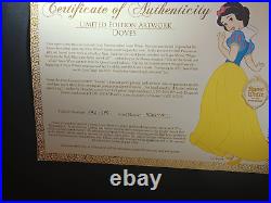 Walt Disney Authentic 143/195 Snow White & Doves Framed