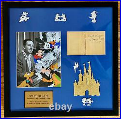 Walt Disney Autograph, Beautifully Framed