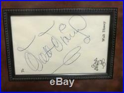 Walt Disney Autograph -signed Phil Sears Coa Mint Framed With Bonus Giclee