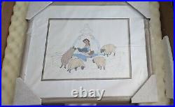 Walt Disney BELLE AT THE FOUNTAIN, FRAMED SERICEL NEW IN BOX MINT