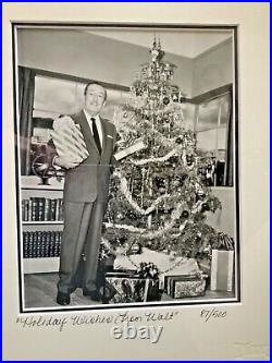 Walt Disney B/W Photo Holiday with Christmas Tree Limited 87/500 very rare