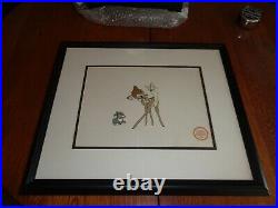 Walt Disney Bambi Serigraph Serigraph Limited Edition COA Framed
