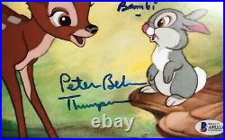 Walt Disney Bambi Signed Voices of Bambi & Thumper Custom Framed Photo Beckett