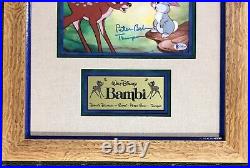 Walt Disney Bambi Signed Voices of Bambi & Thumper Custom Framed Photo Beckett