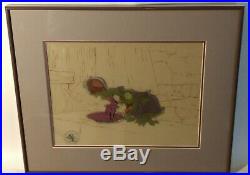 Walt Disney Black Cauldron Creeper framed original cel painting with COA