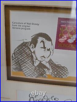 Walt Disney Caricature Fantasia Signature Stamp Framed Art Limited Edition 1997