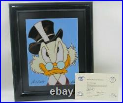 Walt Disney Carl Barks Uncle Scrooge Fifty Stingy Years Framed Tile Signed