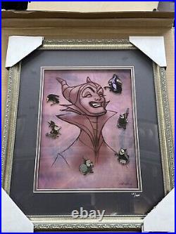 Walt Disney Catalog Maleficent Framed 6 Pin Set LE1000 New