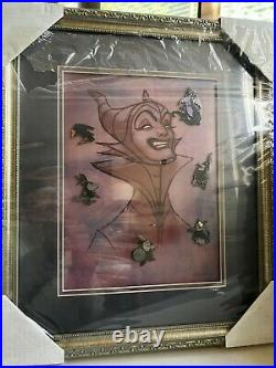 Walt Disney Catalog Maleficent Framed pin set LE/1000 Brand new Sealed Rare