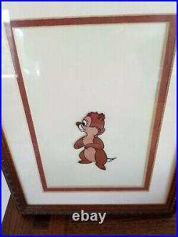 Walt Disney Chip and Dale Animation Cel of Dale Framed and double matted