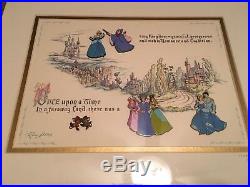 Walt Disney Cinderella 50th anniversary Framed Pin Set Signed & Numbered RARE