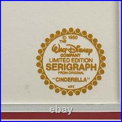 Walt Disney Cinderella Serigraph Cel Art Limited Edition Framed Matted Authentic