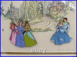Walt Disney Cinderella's 50th Anniversary Framed Pin Set with COA Limited