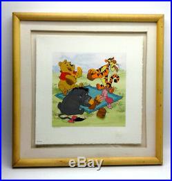 Walt Disney Classic Prints Pooh Lithograph Hunny of a Day Seriagraph Limited J1A