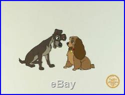 Walt Disney Co. Limited Edition Lady and the Tramp Serigraph Cel, Framed