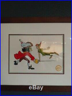 Walt Disney Co. Limited Edition Peter Pan Serigraph Cel Framed