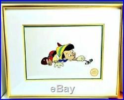 Walt Disney Co. Limited Edition Pinocchio Serigraph Matted& Framed Certification