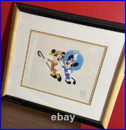 Walt Disney Co. Serigraph The Nifty Nineties Framed Limited Ed COA Mickey Minnie