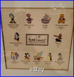 Walt Disney Collectors Society Decade of Dreams Framed Pin Set LE RARE