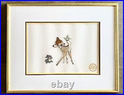 Walt Disney Company Limited Edition Serigraph Bambi Thumper Matted Cell Framed