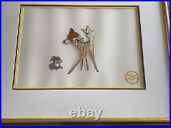 Walt Disney Company Limited Edition Serigraph Bambi Thumper Matted Cell Framed