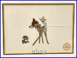 Walt Disney Company Limited Edition Serigraph Bambi Thumper Matted Framed