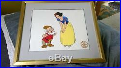 Walt Disney Company Limited Edition Serigraph Framed Snow White and Doc