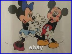 Walt Disney Company Minnie Loves Mickey Limited Edition Framed Serigraph Cel