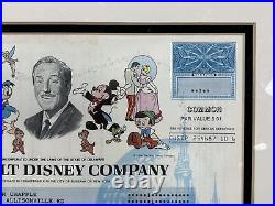 Walt Disney Company Stock Certificate One Share Framed And Matted