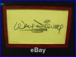 Walt Disney Cut Autographed Framed With Picture