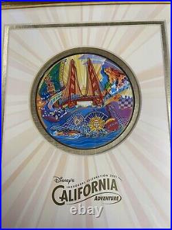 Walt Disney DCA Disney California Adventure Framed Inaugural Pin Set