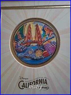 Walt Disney DCA Disney California Adventure Framed Inaugural Pin Set