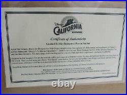 Walt Disney DCA Disney California Adventure Framed Inaugural Pin Set