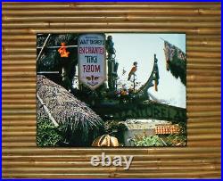 Walt Disney Disneyland early Barker Bird Tiki Room NEW Bamboo Tiki Style Frame